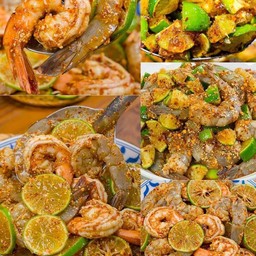 ยำมะนาวกุ้งสุก