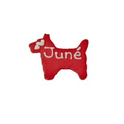 HBD Cookie (red) รูปสุนัขชเนาเซอร์