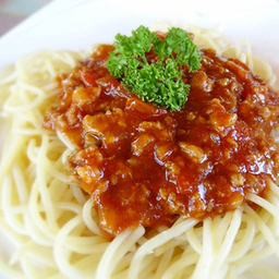 I3 สปาเก็ตตี้ซอสไก่สับ [Spaghetti with Minced Chicken Sauce ]
