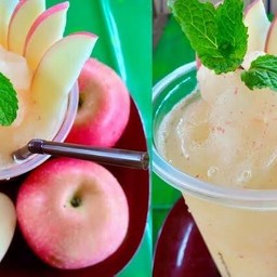 น้ำแอปเปิ้ลสดปั่นสมูทตี้
