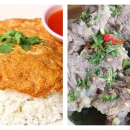 เล้งแซ่บ + ข้าวไข่เจียว