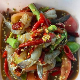 ส้มตำเกาเหลากุ้งสด