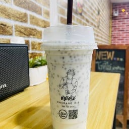 มะพร้าวปั่นนมสดแมงลัก