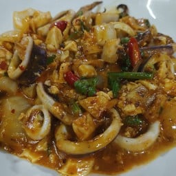 ข้าว+ทะเลผัดไข่เค็ม