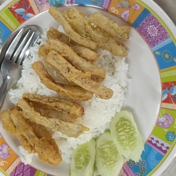 ข้าวหน้าหมูยอทอด