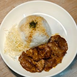 ข้าวหน้าหมูย่างซอสเกาหลี