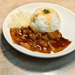 ข้าวหน้าหมูสามชั้นย่างซอสเกาหลี