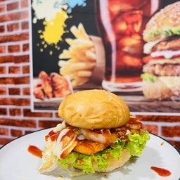 เบอร์เกอร์กุ้ง Shrimp Burger