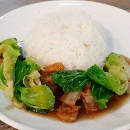 ข้าวแขนงหมูกรอบ