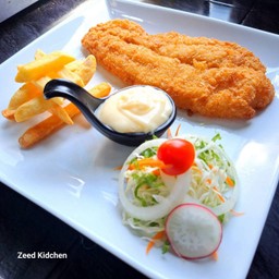 สเต็กปลาดอลลี่ ซอสเลมอน