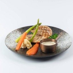 Grilled Chicken Breast with Quinoa & Mushroom
Sauce