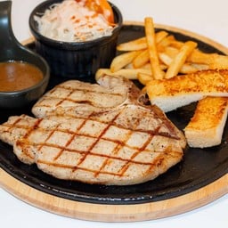 สเต็กก๊อดชอป (เลือกซอสได้)