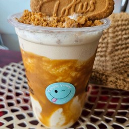 Lotus biscoff caramel frappe
