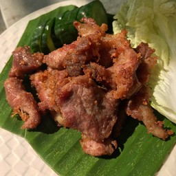 ข้าว หมูทอด