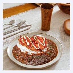 ข้าวแกงกะหรี่ไก่ทอด Japanese  style homemade