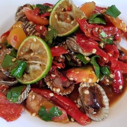 ตำเกาเหล่า ปูปลาร้าหอยแครง