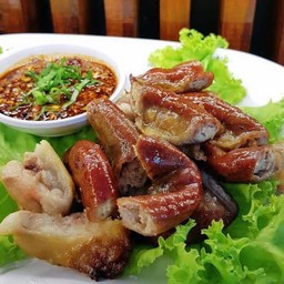 ไส้อ่อนย่าง & น้ำจิ้มแจ่ว