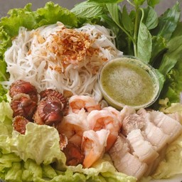 เมี่ยงรวม 3 อย่าง หอยแครง+กุ้ง+สามชั้น