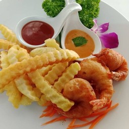 กุ้งทอด+เฟนฟราย