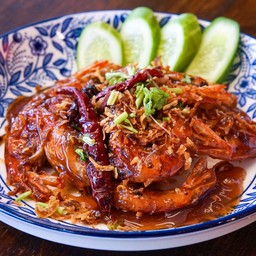 กุ้งทอดซอสมะขาม (กับข้าว)
