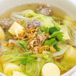 ต้มจืดผักกาดหมูสับเต้าหู้ไข่
