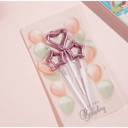 เทียนดาว&หัวใจ(ชมพู)