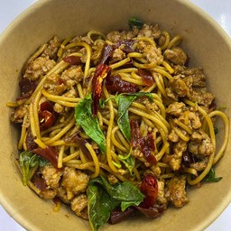 สปาเก็ตตี้กระเพราหมูสับ