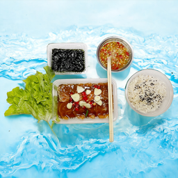 มอนดอง พร้อมข้าวญี่ปุ่น สาหร่าย