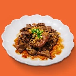 ตับทอดกระเทียมพริกไทย  -  Fried Pork Liver With Garlic