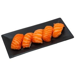 [อร่อยซ่ากับโค้ก] E9 แซลมอน นิกิริ 5 คำ +  โค้ก ไม่มีน้ำตาล (กระป๋อง)