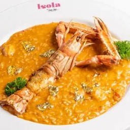 Risotto Con Scampi E Foglie D’ Oro