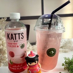 น้ำลิ้นจี่โซดาไซรัปหญ้าหวาน