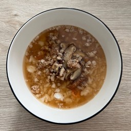 ข้าวต้มหมูสับเห็ดหอม (ไม่ใส่ผัก)