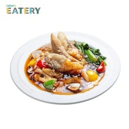 ราดหน้าปลากะพงเต้าซี่ (เชียงการีล่า)