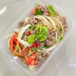 ยำวุ้นเส้นหมูสับ