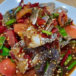 ตำกุ้งสด+ปูม้า