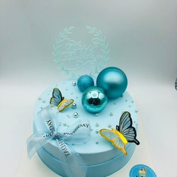 เค้กมินิมอล1ปอนด์ สีฟ้า