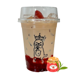 ชานมสตรอว์เบอร์รี่โฮมเมด