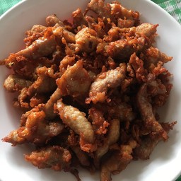 หมูทอดกระเทียม (เป็นกับข้าว)