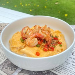 ข้าวไข่ข้น(กุ้งคั่วพริกเกลือ)