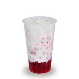 Milk with Fresh Strawberry