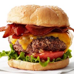 Cheese Burger เนื้อ Beef + เบคอน Bacon