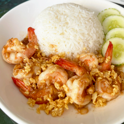 ข้าวกุ้งกระเทียม
