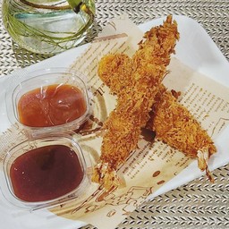 กุ้งชุบเกล็ดขนมปังทอด (ชิ้นละ20บาท)