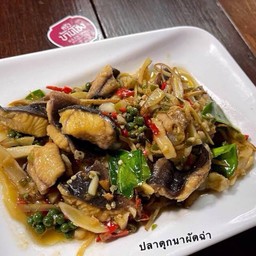 ผัดฉ่าปลาดุก