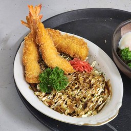 ยากิโซบะมาโยกุ้งทอด