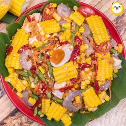 ส้มตำข้าวโพด-กุ้งสด
