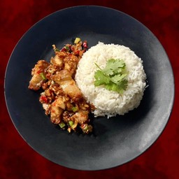 ผัดพริกเกลือราดข้าว