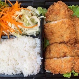 ข้าวหน้าหมูทอด.