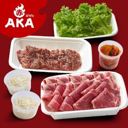 ชุดเนื้อรวมอากะ (สำหรับ 2 ท่าน)